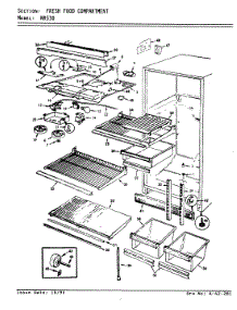 02 - Fresh Food Compartment parts for Admiral Refrigerator NR530 / AF24B from AppliancePartsPros.com