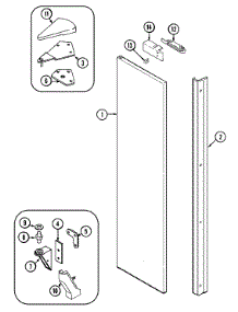 03 - Freezer Outer Door parts for Maytag Refrigerator NS207PW from AppliancePartsPros.com