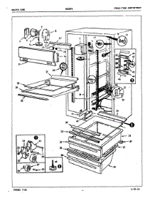 02 - Fresh Food Compartment parts for Admiral Refrigerator NS20F8H / 5L42B from AppliancePartsPros.com