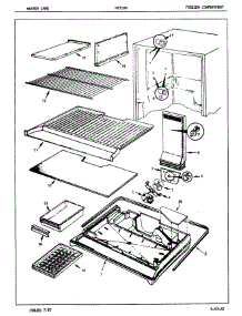 02 - Freezer Compartment parts for Admiral Refrigerator NT21H6H / 7A57A from AppliancePartsPros.com