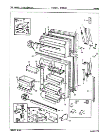 02 - Doors parts for Admiral Refrigerator NT23K9 / 9A69A from AppliancePartsPros.com
