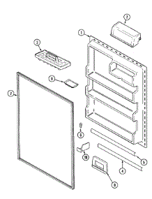 06 - Fresh Food Inner Door parts for Norge Refrigerator NTB2114ARW from AppliancePartsPros.com