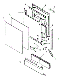 02 - Door parts for Maytag Dishwasher PDB3600AWE from AppliancePartsPros.com