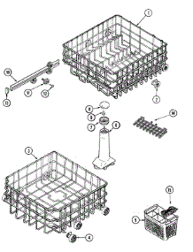 05 - Track & Rack Assembly parts for Maytag Dishwasher PDB3600AWN from AppliancePartsPros.com
