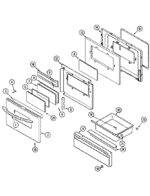 03 - Door / Drawer parts for Maytag Range PGR5710BDW from AppliancePartsPros.com
