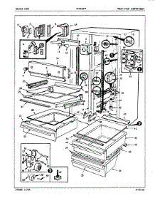 03 - Fresh Food Compartment parts for Admiral Refrigerator PINS24F9A / 5L57B from AppliancePartsPros.com