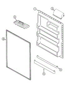 06 - Fresh Food Inner Door parts for Maytag Refrigerator PTB1553FRQ from AppliancePartsPros.com