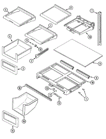 10 - Shelves & Accessories parts for Maytag Refrigerator PTB2454GRW from AppliancePartsPros.com