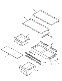 12 - Shelves & Accessories parts for Maytag Refrigerator PTF1953GRB from AppliancePartsPros.com