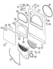 03 - Door parts for Maytag Dryer PYE4500AYW from AppliancePartsPros.com