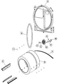 03 - Cylinder parts for Admiral Dryer PYG2300AGW from AppliancePartsPros.com