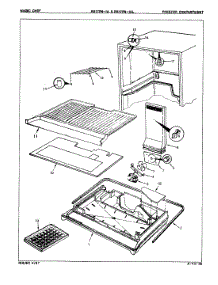 02 - Freezer Compartment parts for Magic Chef Refrigerator RB17FA-1A / 7C15A from AppliancePartsPros.com