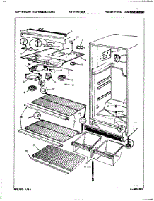 03 - Fresh Food Compartment parts for Magic Chef Refrigerator RB17FA1AF / 7D66A from AppliancePartsPros.com