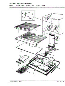 02 - Freezer Compartment parts for Magic Chef Refrigerator RB17KA-2A / BG31A from AppliancePartsPros.com
