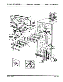 04 - Fresh Food Compartment parts for Magic Chef Refrigerator RB18JA-4AL / 9A31B from AppliancePartsPros.com