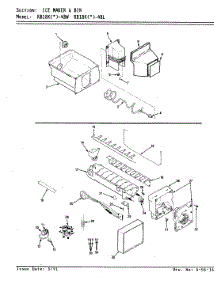 06 - Ice Maker & Bin parts for Magic Chef Refrigerator RB18KA-4BL / BG47A from AppliancePartsPros.com
