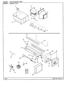 04 - Ice Maker & Bin parts for Magic Chef Refrigerator RB18KN-4AL / AG44C from AppliancePartsPros.com
