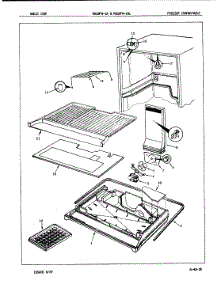 02 - Freezer Compartment parts for Magic Chef Refrigerator RB19FY-1A / 7C37A from AppliancePartsPros.com