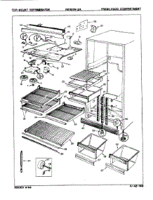 03 - Fresh Food Compartment parts for Magic Chef Refrigerator RB19HA-2A / 8C68A from AppliancePartsPros.com