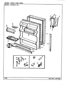 05 - Fresh Food Door parts for Magic Chef Refrigerator RB19KA-4A / CG65A from AppliancePartsPros.com