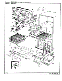 02 - Fresh Food Compartment parts for Magic Chef Refrigerator RB19KN-2A / BG58C from AppliancePartsPros.com