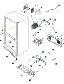 06 - Machine Compartment And Cabinet Back parts for Samsung Refrigerator RB2055SL from AppliancePartsPros.com