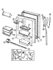 05 - Fresh Food Door parts for Magic Chef Refrigerator RB214PA from AppliancePartsPros.com