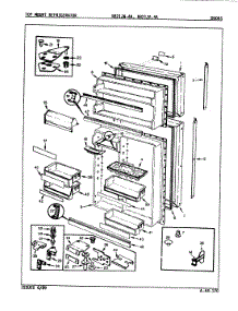 02 - Doors parts for Magic Chef Refrigerator RB21JA-4A / 9A24B from AppliancePartsPros.com