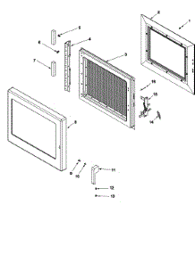 02 - Door parts for Amana Microwave RC22S2 / P1331403M from AppliancePartsPros.com