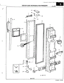 02 - Freezer Door parts for Magic Chef Refrigerator RC24CA-3AI / 3N48B from AppliancePartsPros.com