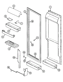 05 - Fresh Food Inner Door parts for Hoover Refrigerator RISBS560B from AppliancePartsPros.com