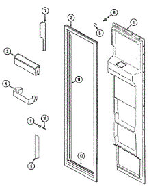 02 - Freezer Inner Door parts for Hoover Refrigerator RISBS560N from AppliancePartsPros.com