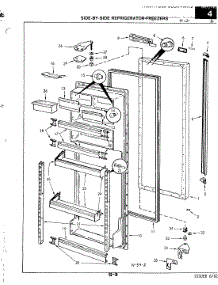 04 - Fresh Food Door parts for Magic Chef Refrigerator RNC22AA-3A / 3M52B from AppliancePartsPros.com