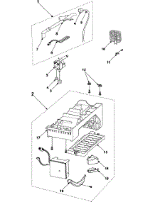 07 - Ice Maker parts for Samsung Refrigerator RS2623SL from AppliancePartsPros.com