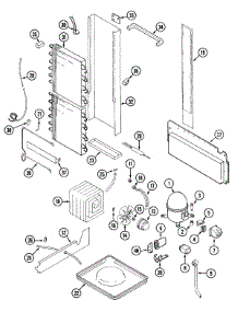 11 - Unit Compartment & System parts for Hoover Refrigerator RSBS24D010 from AppliancePartsPros.com