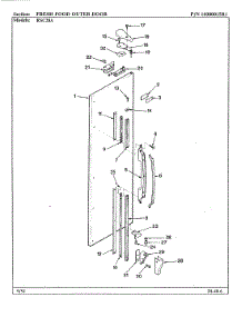 07 - Fresh Food Outer Door parts for Maytag Refrigerator RSC20A / 9M01A from AppliancePartsPros.com