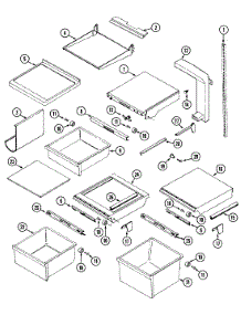 08 - Shelves & Accessories parts for Maytag Refrigerator RSD2200EAM from AppliancePartsPros.com