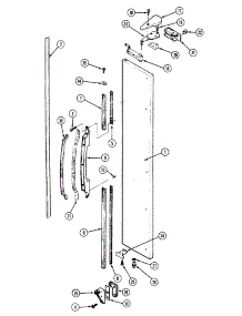 03 - Freezer Door (Outer) parts for Maytag Refrigerator RSD2400DAE from AppliancePartsPros.com
