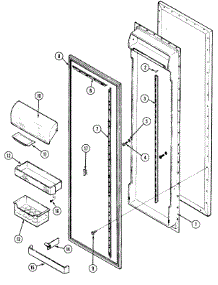05 - Fresh Food Door (Inner) parts for Maytag Refrigerator RSD2400DAM from AppliancePartsPros.com