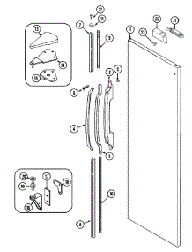 06 - Fresh Food Outer Door parts for Maytag Refrigerator RST2200EAM from AppliancePartsPros.com