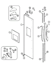 03 - Freezer Outer Door parts for Maytag Refrigerator RST2200FAE from AppliancePartsPros.com