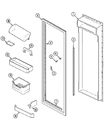 05 - Fresh Food Inner Door parts for Maytag Refrigerator RST2400FAE from AppliancePartsPros.com