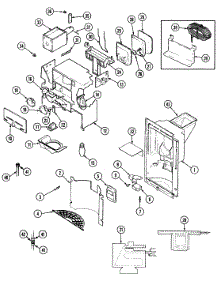 05 - Ice & Water Dispenser parts for Maytag Refrigerator RSW2200CAE / DM36B from AppliancePartsPros.com