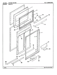02 - Door (Inner) parts for Maytag Refrigerator RTD17A / AH31D from AppliancePartsPros.com