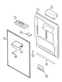 06 - Fresh Food Inner Door parts for Hoover Refrigerator RTM21011 from AppliancePartsPros.com