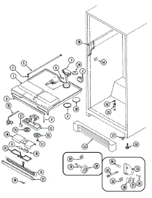 04 - Fresh Food Compartment parts for Maytag Refrigerator RTW2200DAM from AppliancePartsPros.com