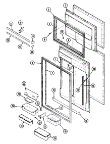 06 - Inner Door parts for Maytag Refrigerator RTW22E1DAM from AppliancePartsPros.com