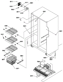 05 - Fz Shelves And Light parts for Amana Refrigerator SCD22TBW / P1303511W W from AppliancePartsPros.com