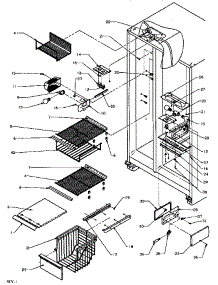 07 - Fz Shelving And Ref Light parts for Amana Refrigerator SCD25N2L / P1181319W L from AppliancePartsPros.com