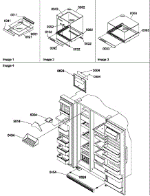 12 - Shelf, Crisper Assemblies & Toe Grill parts for Amana Refrigerator SCD25TW / P1303516W W from AppliancePartsPros.com